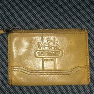 Sunflower Yellow Coach Coin Purse